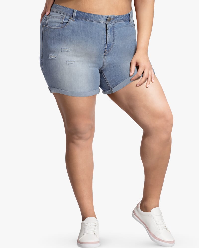 Front of plus size Seabury Cuffed Short by Meri Skye | Dia&Co | dia_product_style_image_id:115845